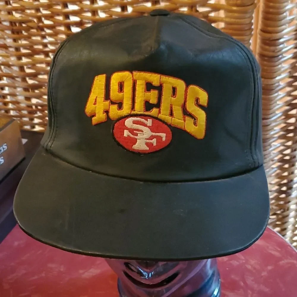 Leather San Francisco 49ers hat...Vintage